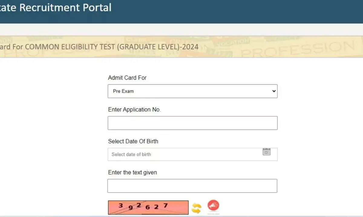 RSMSSB CET Admit Card