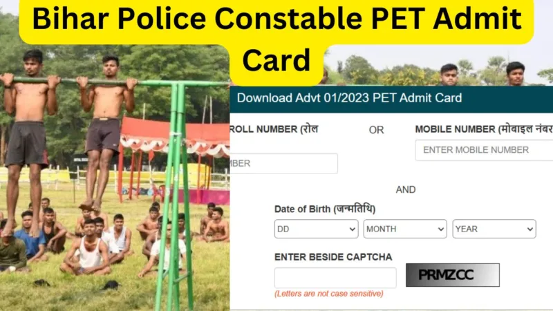 Bihar Police Constable PET Admit Card